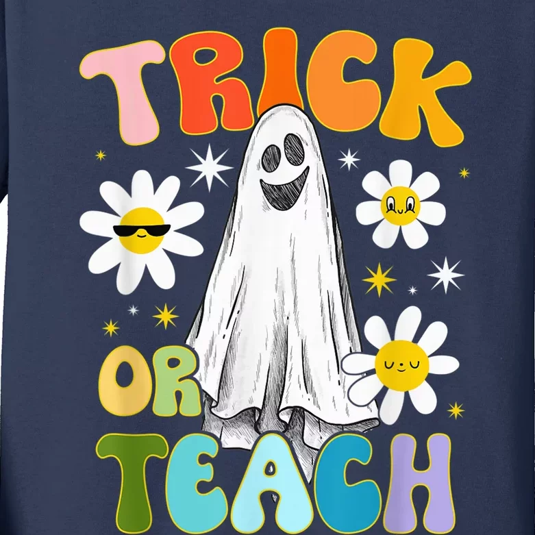 Halloween Costume Trick Or Teach Kids Long Sleeve Shirt