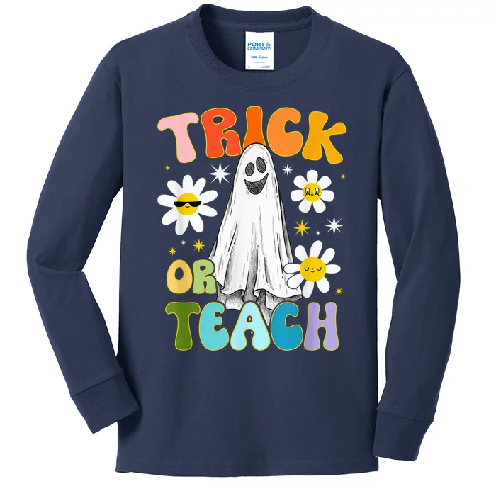 Halloween Costume Trick Or Teach Kids Long Sleeve Shirt