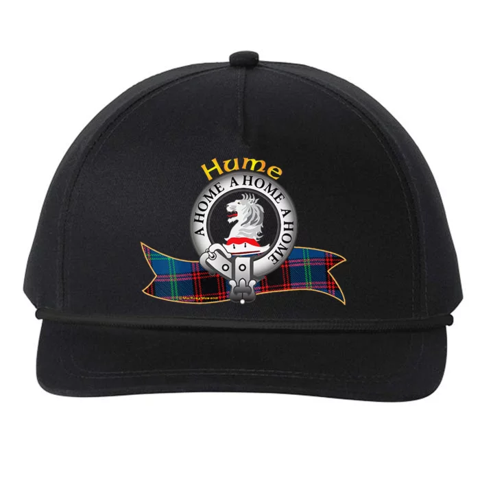 Hume Clan Tartan Crest Motto Snapback Five-Panel Rope Hat