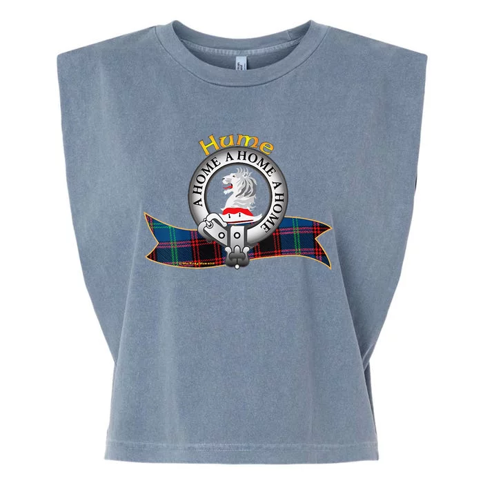 Hume Clan Tartan Crest Motto Garment-Dyed Women's Muscle Tee