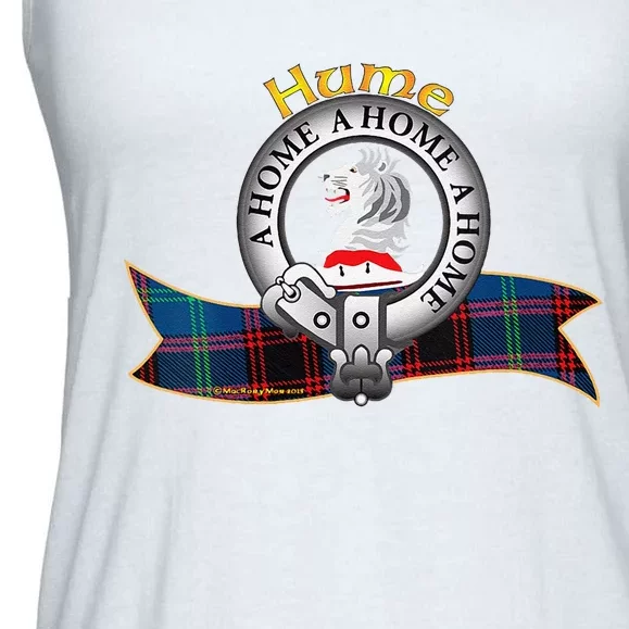 Hume Clan Tartan Crest Motto Ladies Essential Flowy Tank