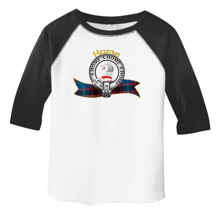 Hume Clan Tartan Crest Motto Toddler Fine Jersey T-Shirt