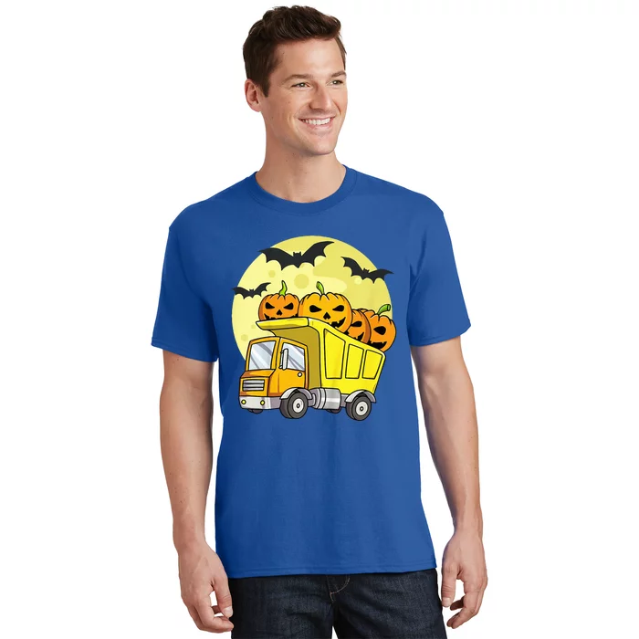 Halloween Construction Truck Pumpkin T-Shirt