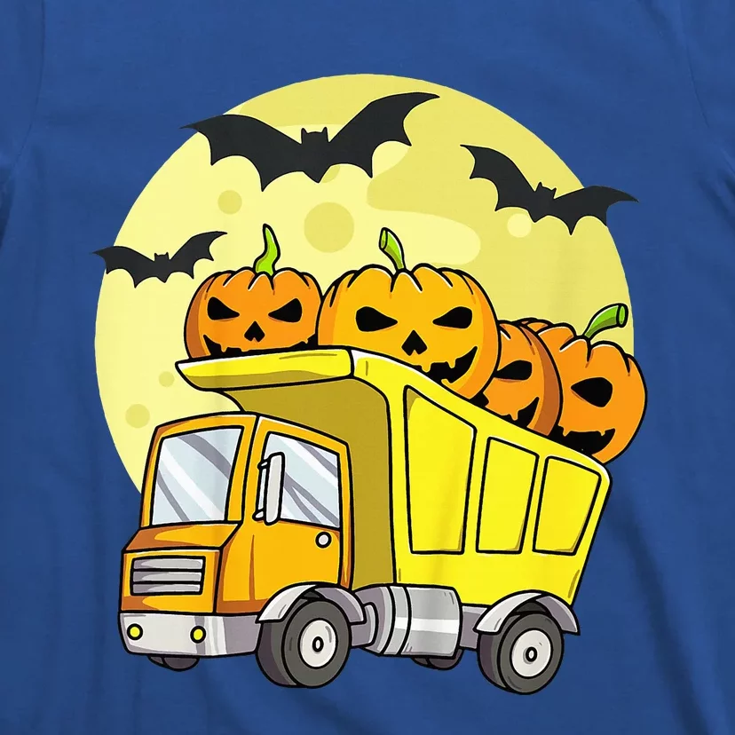 Halloween Construction Truck Pumpkin T-Shirt