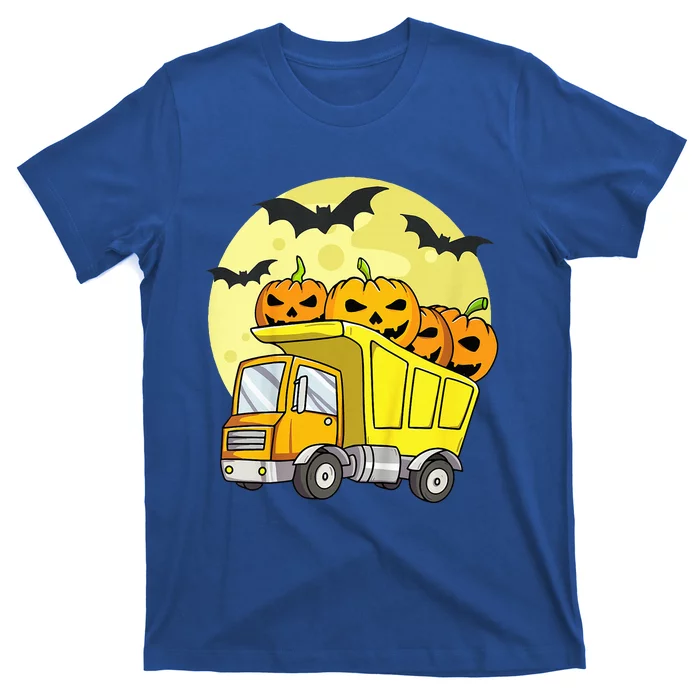 Halloween Construction Truck Pumpkin T-Shirt