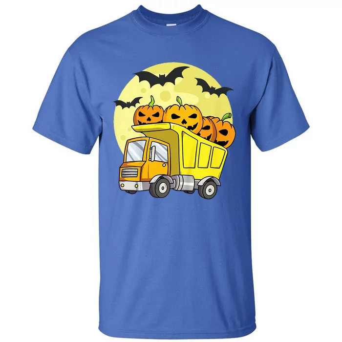 Halloween Construction Truck Pumpkin Tall T-Shirt