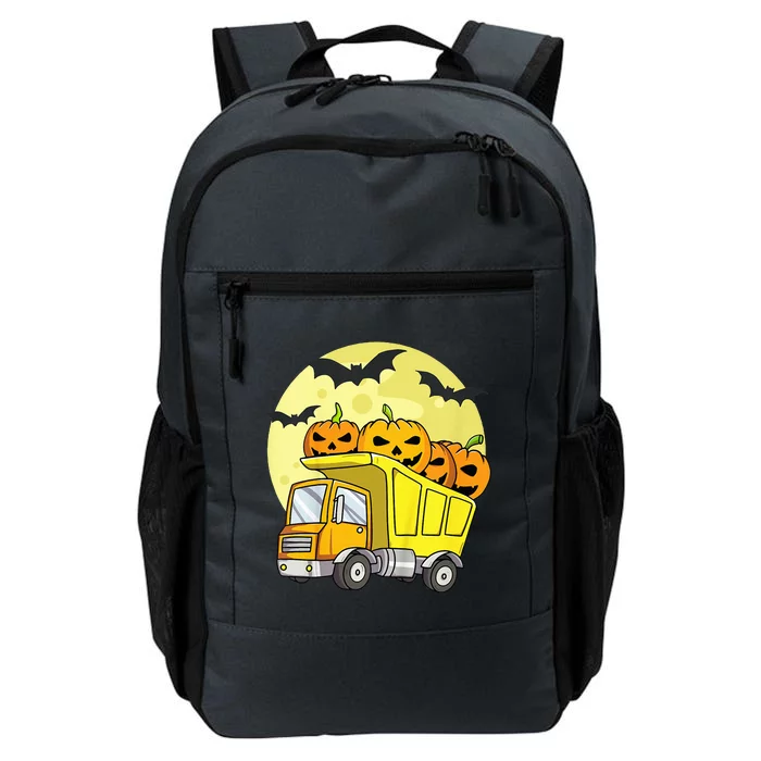 Halloween Construction Truck Pumpkin Daily Commute Backpack