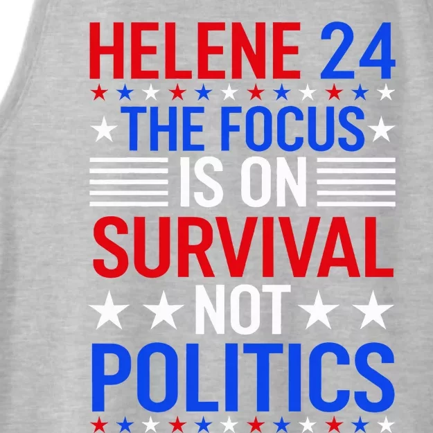 Helenenorth Carolina The Focus Is On Survival Not Politics Ladies Tri-Blend Wicking Tank