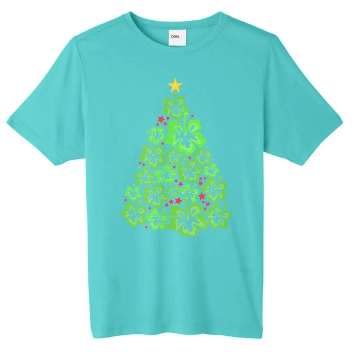 Hawaiian Christmas Tree Mele Kalikimaka Hawaii Tropical ChromaSoft Performance T-Shirt