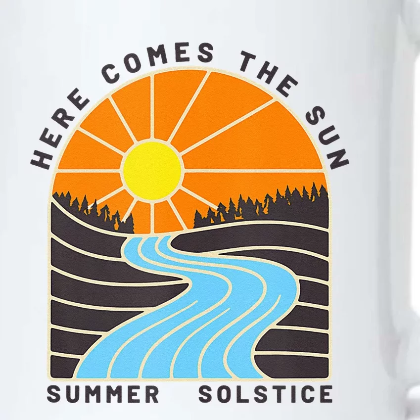 Here Comes The Sun Summer Solstice Black Color Changing Mug