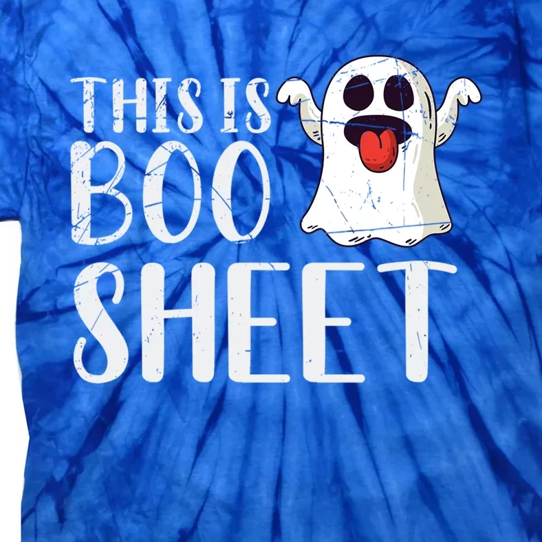 Halloween Costume Trick Or Treat Boo Sheet Funny Ghost Gift Tie-Dye T-Shirt