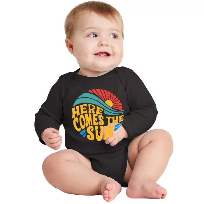 Here Comes The Sun Music Lover Graphic Baby Long Sleeve Bodysuit