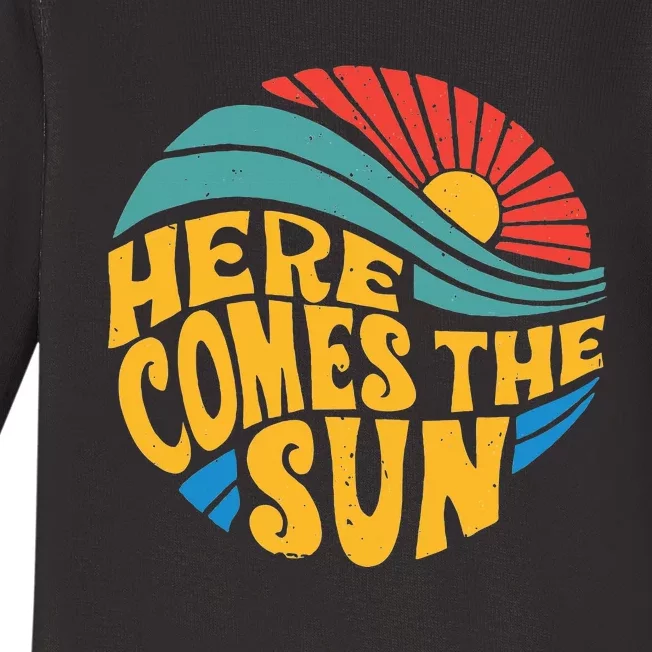 Here Comes The Sun Music Lover Graphic Baby Long Sleeve Bodysuit