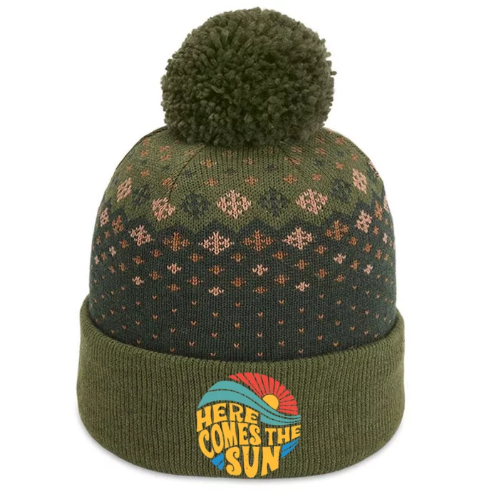 Here Comes The Sun Music Lover Graphic The Baniff Cuffed Pom Beanie