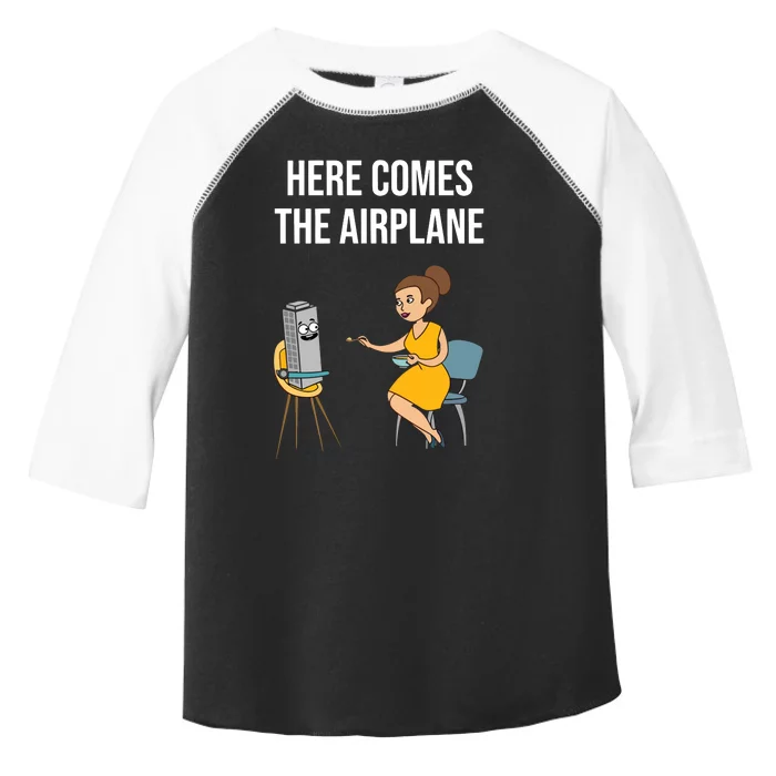 Here Comes The Airplane Toddler Fine Jersey T-Shirt