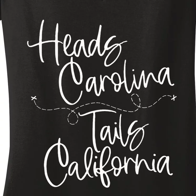 Heads Carolina Tails California 90s Country Women's V-Neck T-Shirt