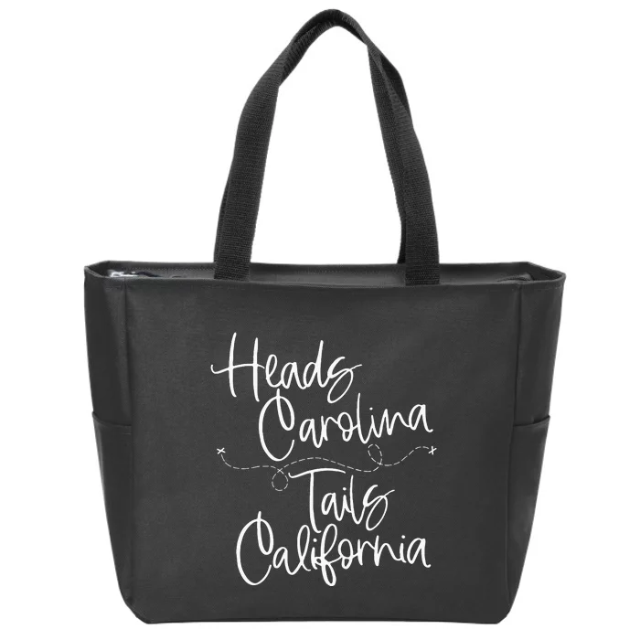 Heads Carolina Tails California 90s Country Zip Tote Bag