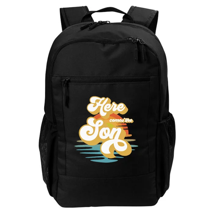 Here Comes The Son Baby Shower Family Matching Daily Commute Backpack