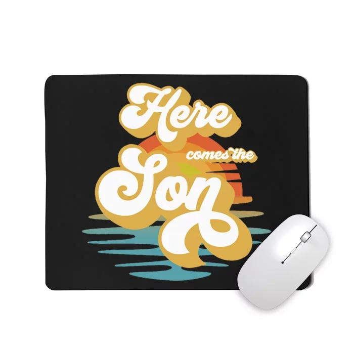 Here Comes The Son Baby Shower Family Matching Mousepad