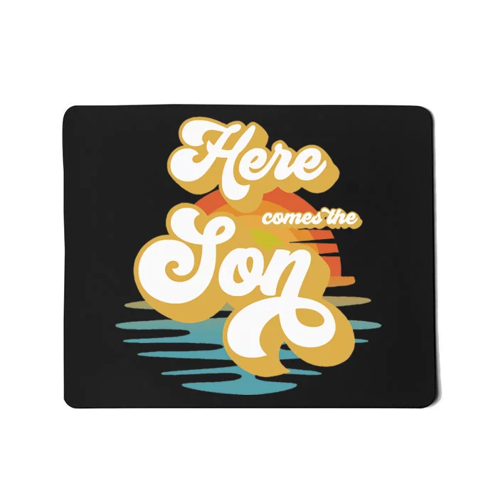 Here Comes The Son Baby Shower Family Matching Mousepad