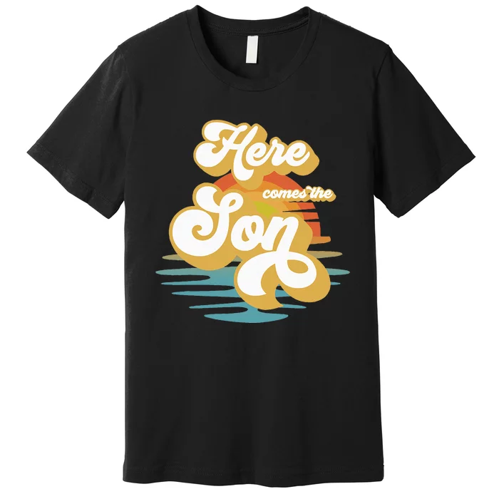 Here Comes The Son Baby Shower Family Matching Premium T-Shirt