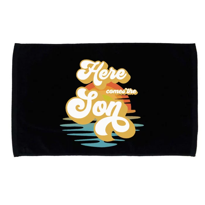 Here Comes The Son Baby Shower Family Matching Microfiber Hand Towel