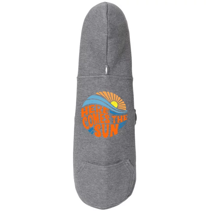 Here Comes The Sun Retro Summer Doggie 3-End Fleece Hoodie