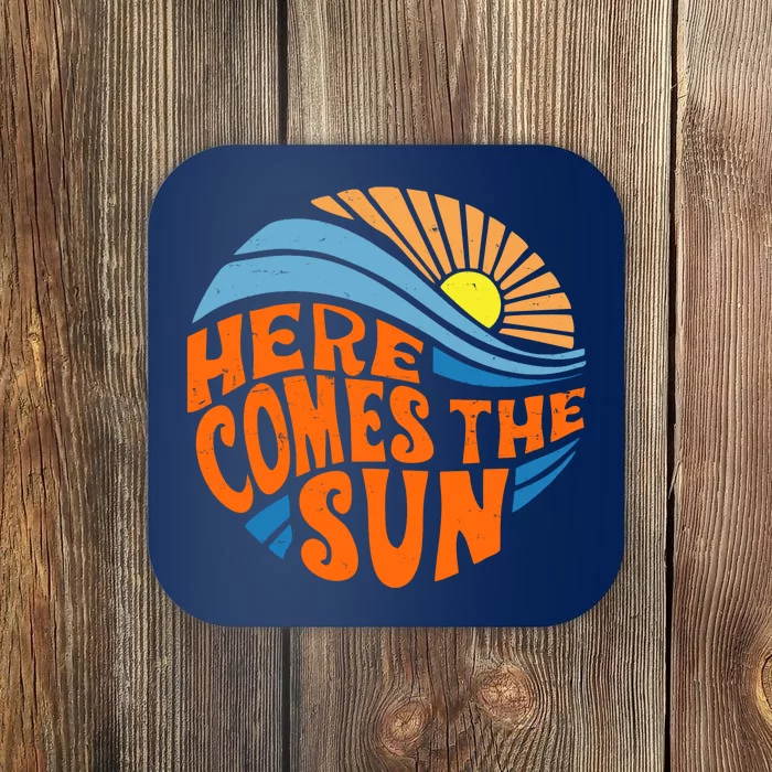 Here Comes The Sun Retro Summer Coaster