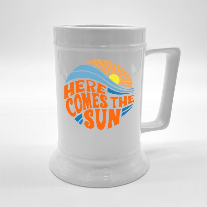 Here Comes The Sun Retro Summer Front & Back Beer Stein