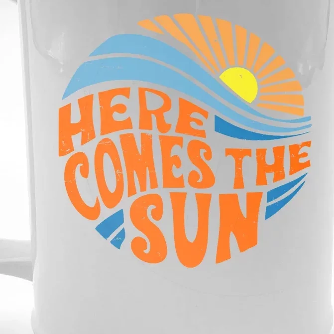 Here Comes The Sun Retro Summer Front & Back Beer Stein