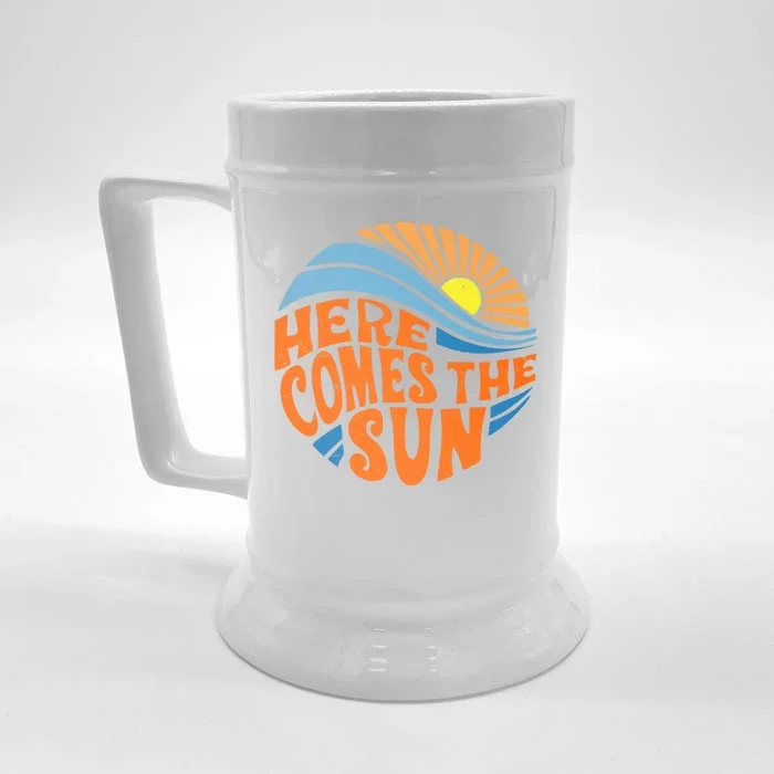 Here Comes The Sun Retro Summer Front & Back Beer Stein