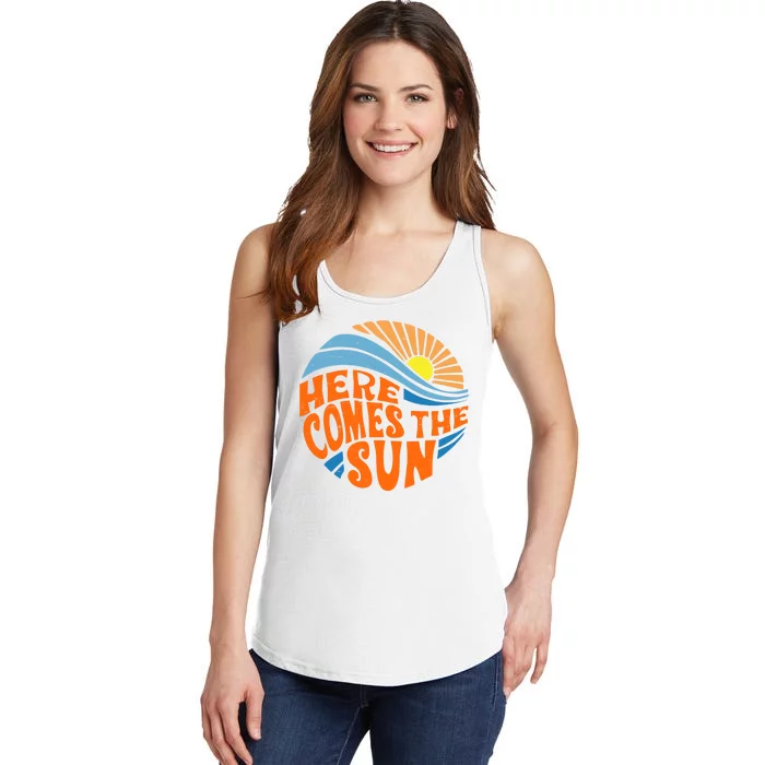 Here Comes The Sun Retro Summer Ladies Essential Tank