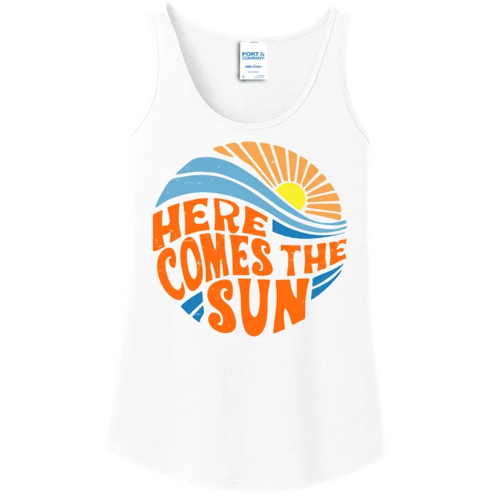 Here Comes The Sun Retro Summer Ladies Essential Tank