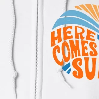 Here Comes The Sun Retro Summer Full Zip Hoodie