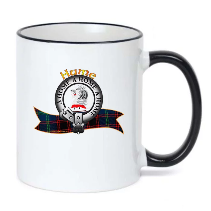 Hume Clan Tartan Crest Motto V Neck Black Color Changing Mug