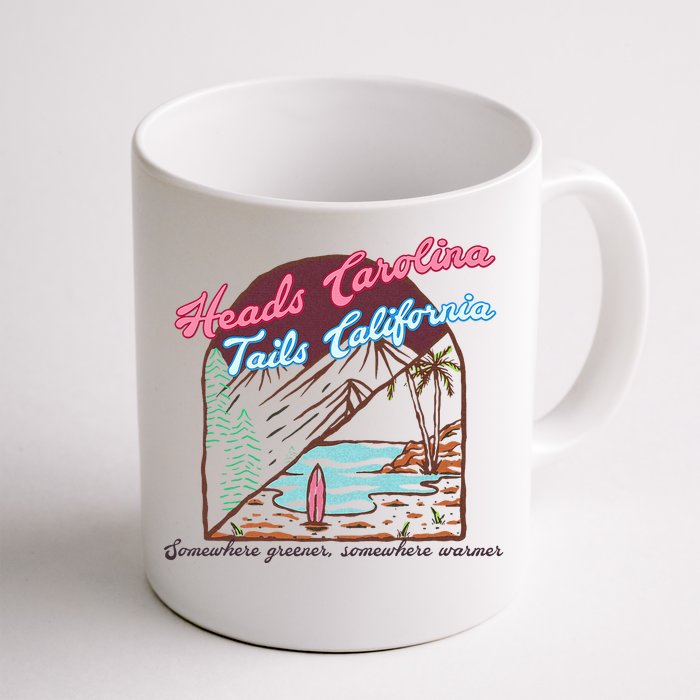 Heads Carolina Tails California Country Cowgirl Cowboy Front & Back Coffee Mug