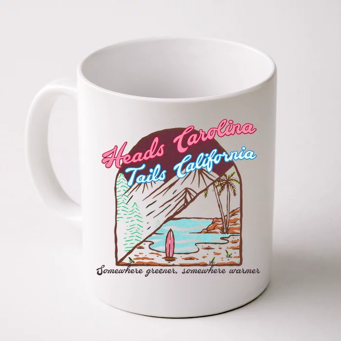 Heads Carolina Tails California Country Cowgirl Cowboy Front & Back Coffee Mug