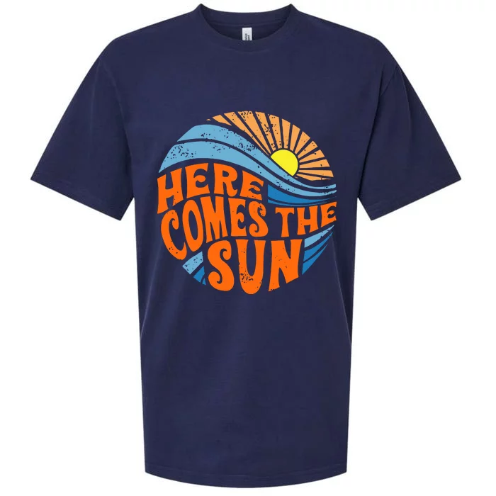 Here Comes The Sun  Beach  Summer Vacation Sueded Cloud Jersey T-Shirt