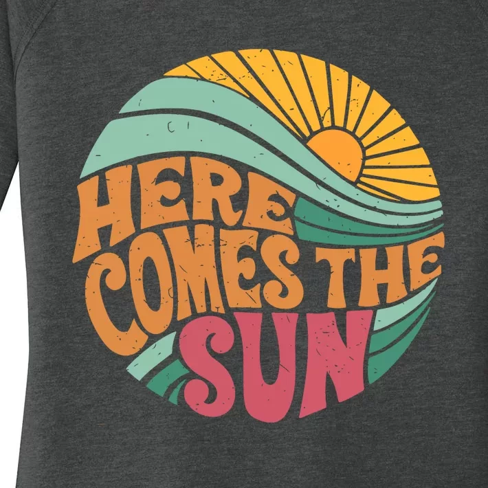 Here Comes The Sun Summer Vacation Women's Perfect Tri Tunic Long Sleeve Shirt