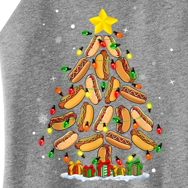 Hotdog Christmas Tree Merry Christmas Hotdog Lovers Women’s Perfect Tri Rocker Tank