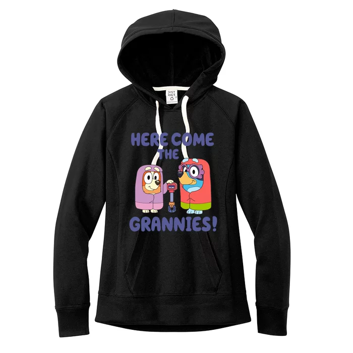 Here Come The Grannies Bluyye Grannies Women's Fleece Hoodie