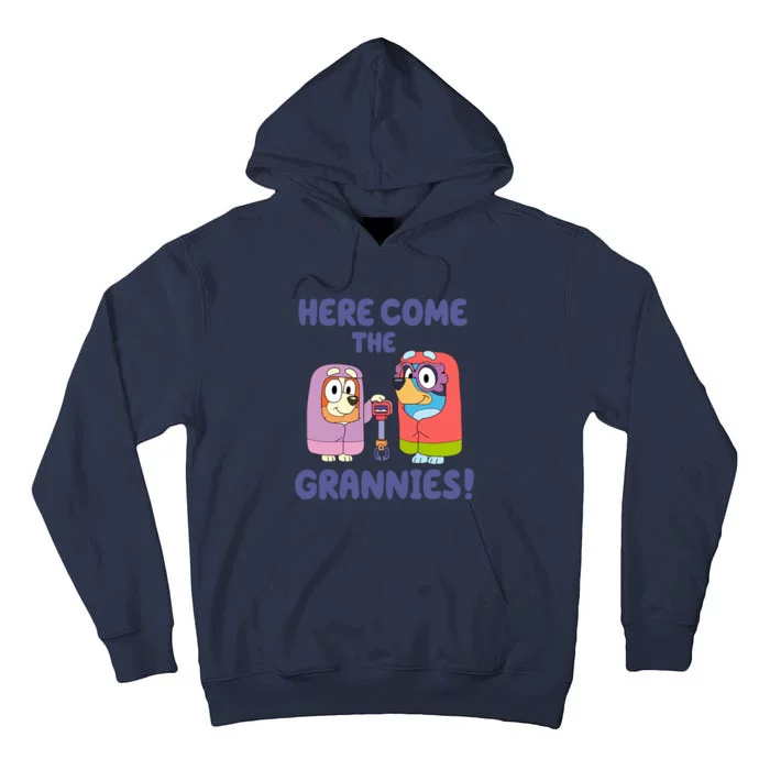 Here Come The Grannies Bluyye Grannies Tall Hoodie