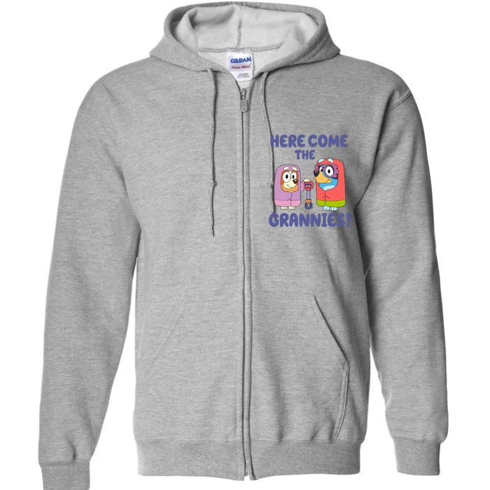 Here Come The Grannies Bluyye Grannies Full Zip Hoodie