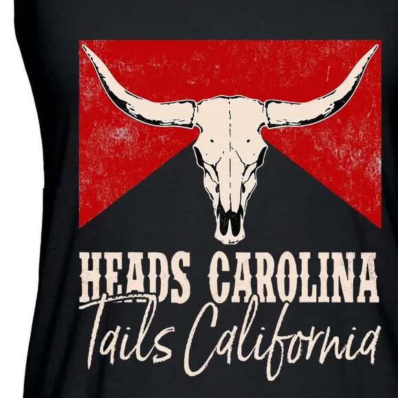 Heads Carolina Tails California Western 90S Style Costume Ladies Essential Flowy Tank