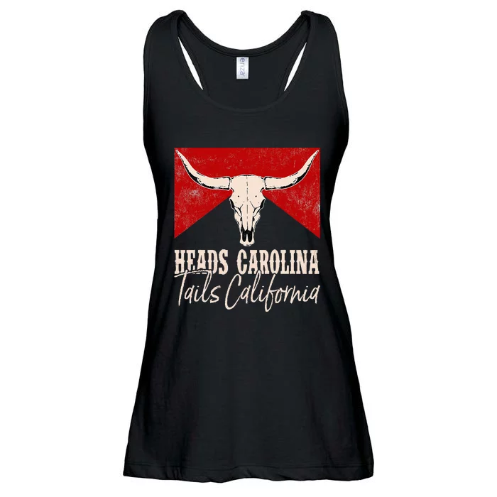 Heads Carolina Tails California Western 90S Style Costume Ladies Essential Flowy Tank