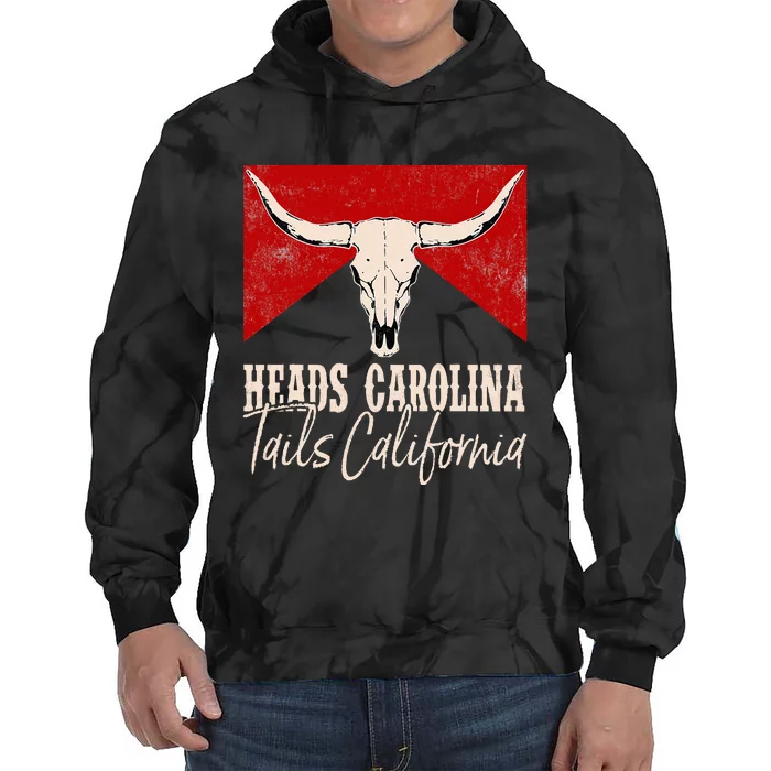 Heads Carolina Tails California Western 90S Style Costume Tie Dye Hoodie