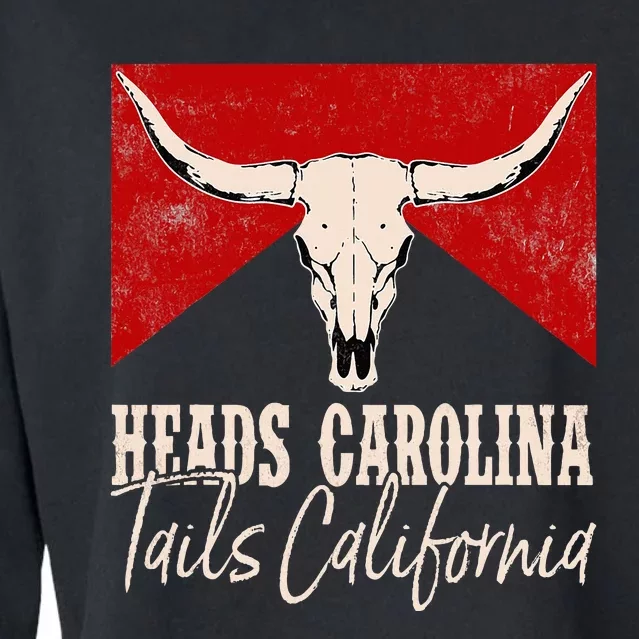 Heads Carolina Tails California Western 90S Style Costume Cropped Pullover Crew