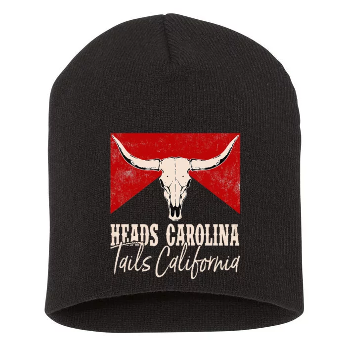 Heads Carolina Tails California Western 90S Style Costume Short Acrylic Beanie