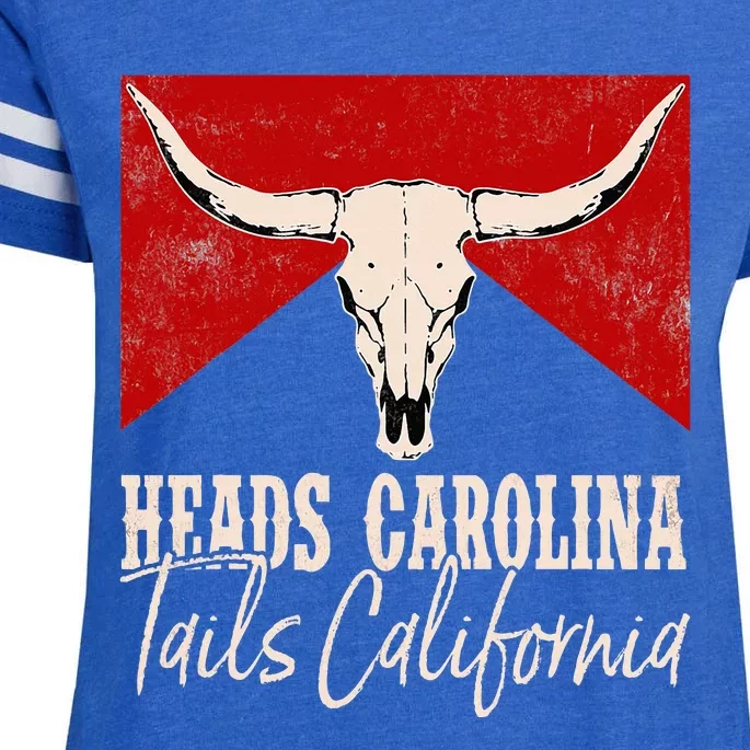 Heads Carolina Tails California Western 90S Style Costume Enza Ladies Jersey Football T-Shirt