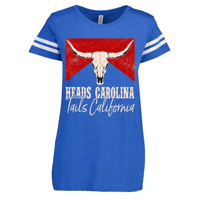 Heads Carolina Tails California Western 90S Style Costume Enza Ladies Jersey Football T-Shirt